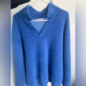 Cozy sweater , Zara us XL blue sweater
